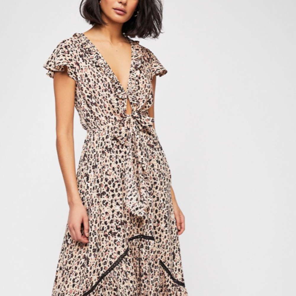 NWT free people Capri tie up midi dress